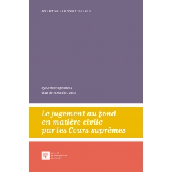 Livre : Le jugement au fond en matière civile par les Cours suprêmes