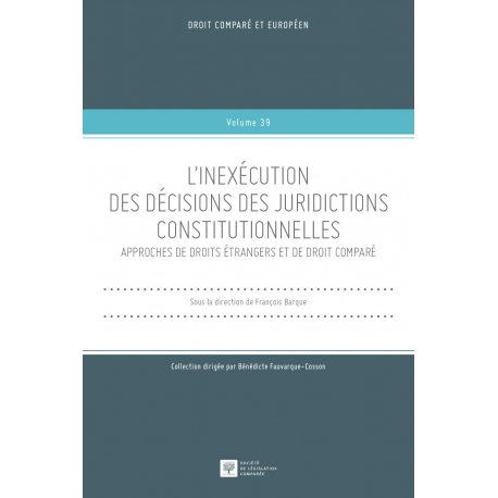 Livre - L’inexécution des décisions des juridictions constitutionnelles