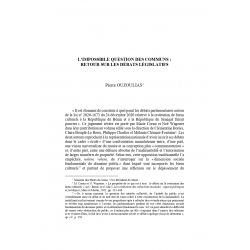 L'impossible question des communs : retours sur les débats législatifs - OUZOULIAS