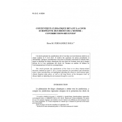 Contentieux climatique devant la cour européenne des droits de l'homme - FERNANDEZ EGEA