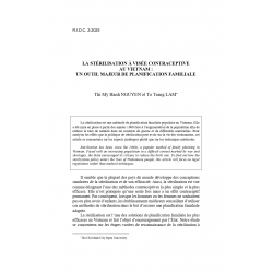 La stérilisation à visée contraceptive au Vietnam : Un outil majeur de planification familiale - NGUYEN & LAM
