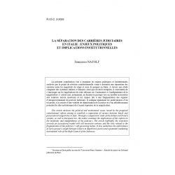 La séparation des carrières judiciaires en Italie - NATOLI