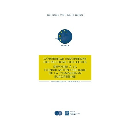 Livre - Cohérence européenne des recours collectifs - Réponse à la consultation publique de la Commission européenne