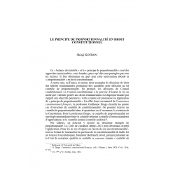Le principe de proportionnalité en droit constitutionnel - KOJIMA