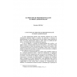 Le principe de proportionnalité en droit administratif - MIURA