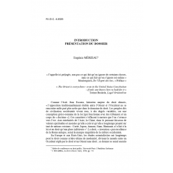Introduction. Présentation du dossier - MERIEAU
