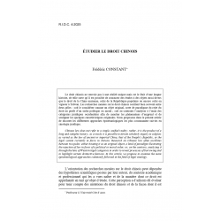 Etudier le droit chinois - CONSTANT