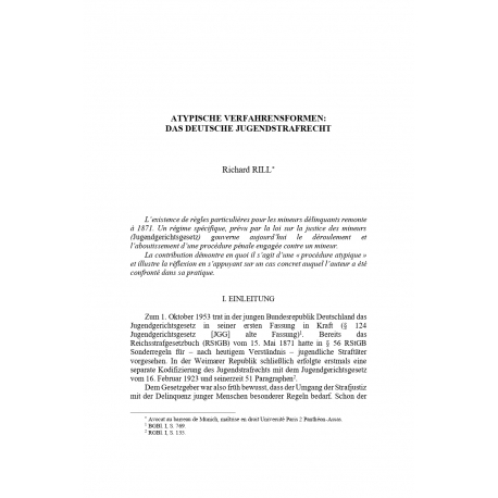 Atypische verfahrensformen : das deutsche jugendstrafrecht - RILL