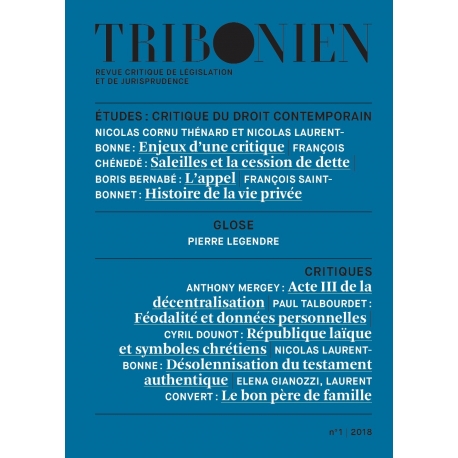 Tribonien - Revue n°1 (Envoi France métropolitaine)