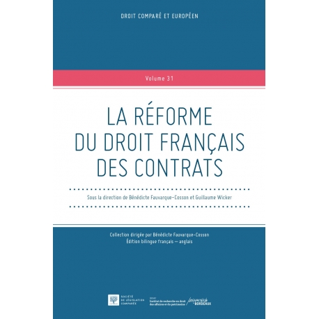 Livre - La réforme du droit français des contrats