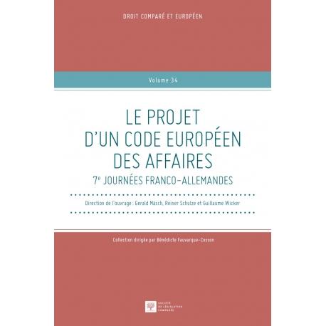 E-livre : Le projet d'un code européen des affaires
