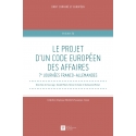 E-livre : Le projet d'un code européen des affaires