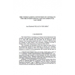 The united nations convention on contracts for the international sale of goods in El Salvador - VILLALTA VIZCARRA