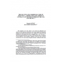 The 2015 civil and commercial code of Argentina... - MUNOZ et MORFIN KROEPFLY