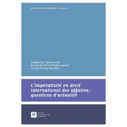 Livre- L'impérativité en droit international des affaires : questions d'actualité
